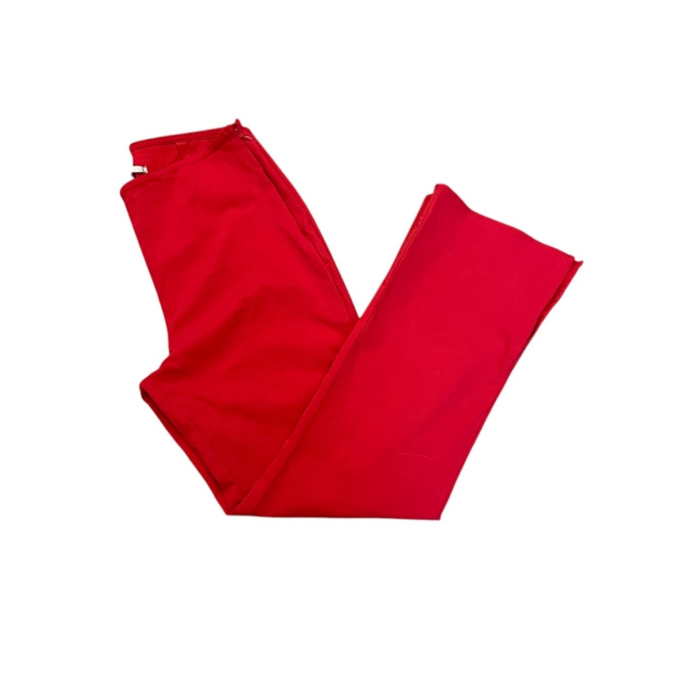 Kimchi Blue Red Wide Leg Pants High Rise Retro Y2K Statement Trousers 10 - Picture 2 of 11